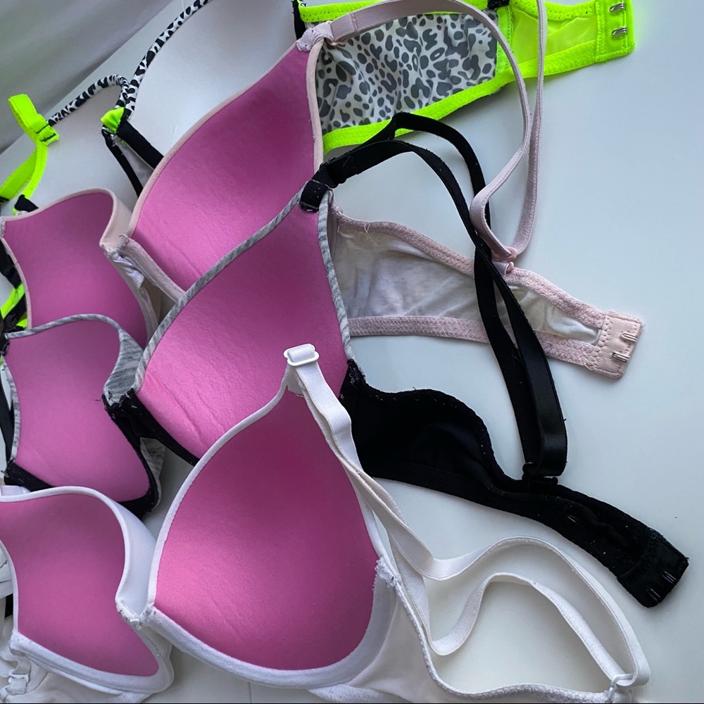 SOLD Bundle of 3 PINK & 1 Victoria’s Secret Push Up Bras - Picture 8 of 9